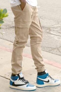 Men's Essential Utility Cargo Jogger Pants 2.0 -Victorious JG3048 KHK 2