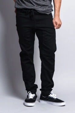 Men's Jogger Twill Pants (Black) -Victorious JG804 BLK 4 c37ec46b 094c 465a 8fd0 b96af61768fb