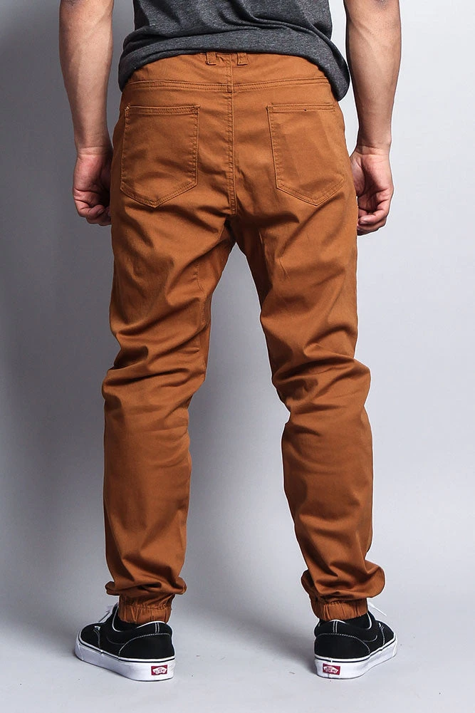 Men's Jogger Twill Pants (Dark Wheat) 5 Men's Jogger Twill Pants (Dark Wheat) - Image 3