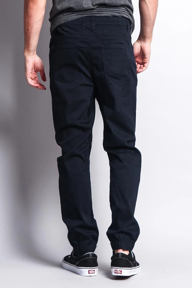 Men's Jogger Twill Pants (Navy) 5 Men's Jogger Twill Pants (Navy) - Image 3