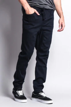 Men's Jogger Twill Pants (Navy) 11 Men's Jogger Twill Pants (Navy) -Victorious JG804 NVY 5