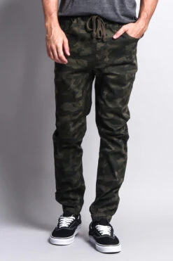 Men's Jogger Twill Pants (Olive Camo)