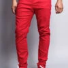 Men's Jogger Twill Pants (Red) -Victorious JG804 RED 1
