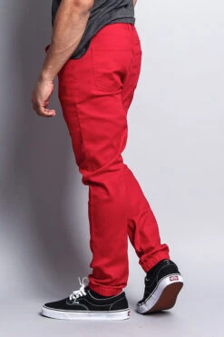 Men's Jogger Twill Pants (Red) -Victorious JG804 RED 4 c8bd4196 bb7e 487a 9b34 ef7a7467317a