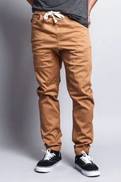 Men's Jogger Twill Pants (Wheat) -Victorious JG804 WHE 4