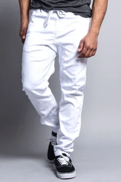 Men's Jogger Twill Pants (White) 11 Men's Jogger Twill Pants (White) -Victorious JG804 WHT 5 25713bc3 1427 408a 80d0 21e9532f3c15