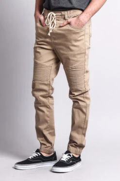 Biker Twill Jogger Pants -Victorious JG871 KHK 2