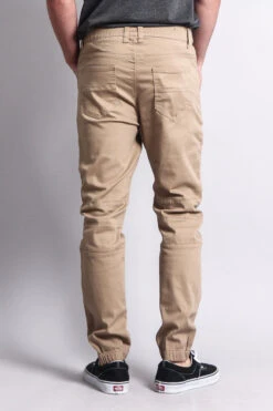 Biker Twill Jogger Pants -Victorious JG871 KHK 3