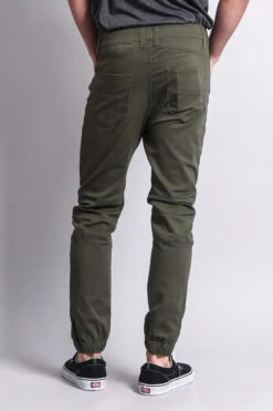 Biker Twill Jogger Pants -Victorious JG871 OLV 3