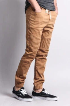 Biker Twill Jogger Pants -Victorious JG871 WHE 4