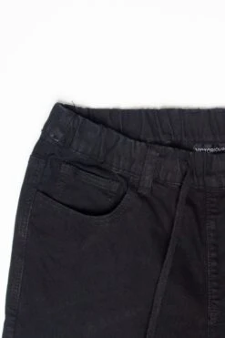 Acid Wash Biker Denim Jogger Pants -Victorious JG873 BLK 6