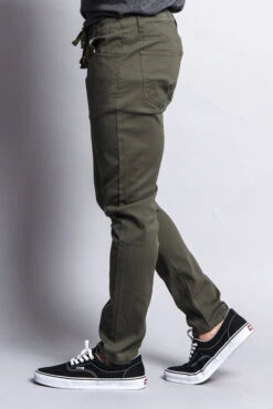 Twill Open Cuff Jogger Pants -Victorious JG875 OLV 2
