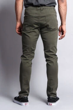 Twill Open Cuff Jogger Pants -Victorious JG875 OLV 3
