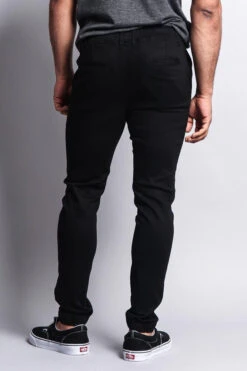 Men's Slant-Pocket Skinny Joggers -Victorious JG876 BLK 3