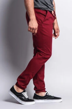 Men's Slant-Pocket Skinny Joggers -Victorious JG876 BRG 4