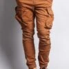 Big Cargo Jogger Pants With Distressed Knee