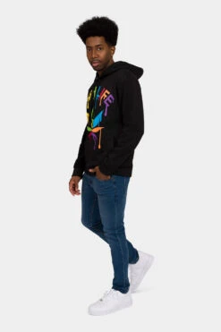 High Life Fleece Hoodie -Victorious JK5036 BLK 5
