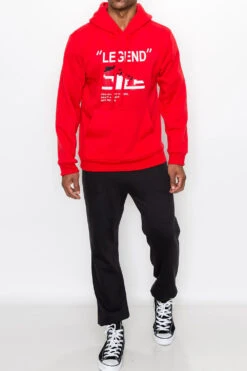 Legend Pixel Shoe Fleece Hoodie -Victorious JK5054 RED 4