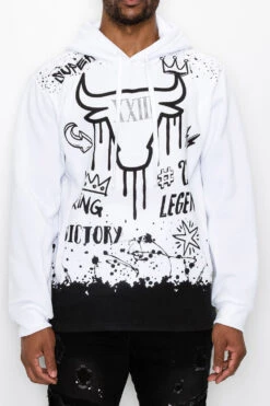 23 Legend Graffiti Pullover Hoodie -Victorious JK5062 BLACK 1