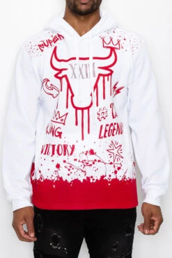 23 Legend Graffiti Pullover Hoodie -Victorious JK5062 RED 1