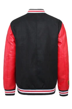 Patched Good Vibes Varsity Jacket -Victorious JK5071 BLK 2