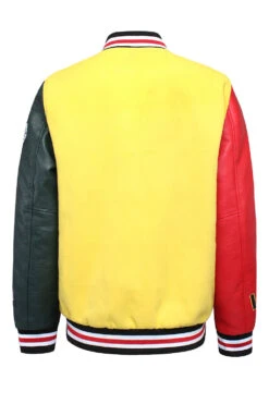 Patched Good Vibes Varsity Jacket -Victorious JK5071 YLO 2