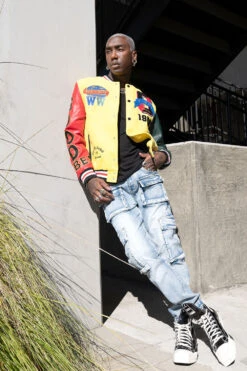 Patched Good Vibes Varsity Jacket -Victorious JK5071 YLO 4 3c3c5a2f 5ffe 48fb a822 587d71ea3a60