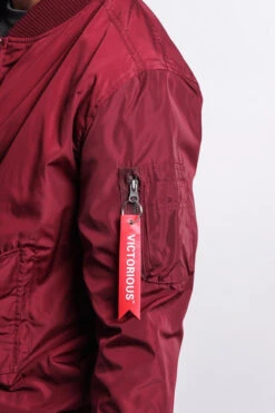 Men's Lightweight Bomber Flight Jacket -Victorious JK704 BRG 5