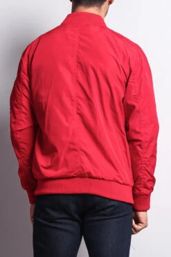 Men's Lightweight Bomber Flight Jacket -Victorious JK704 RED 3