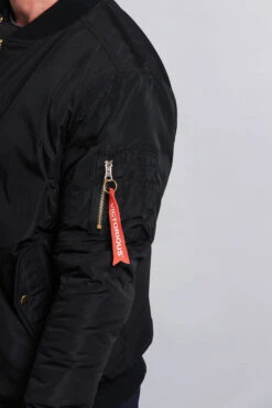 Solid Color MA-1 Bomber Jacket -Victorious JK735 BLK 6
