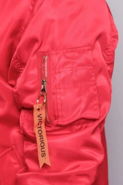 Solid Color MA-1 Bomber Jacket -Victorious JK735 RED 6
