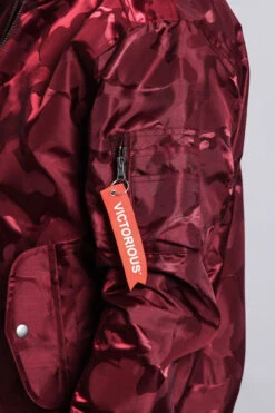 Lightweight Tonal Camo Bomber Flight Jacket -Victorious JK774 BRG 6