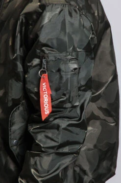 Lightweight Tonal Camo Bomber Flight Jacket -Victorious JK774 OLV 6