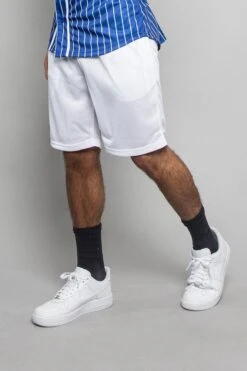 Basic Mesh Basketball Shorts -Victorious JS01 WHT 2
