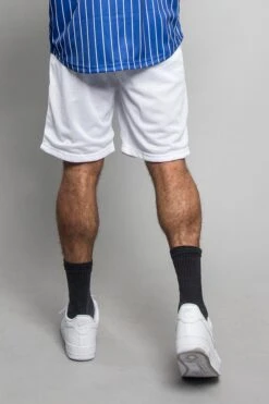 Basic Mesh Basketball Shorts -Victorious JS01 WHT 3