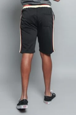 G Striped Track Shorts -Victorious JS26 BLK 3
