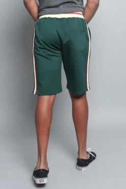 G Striped Track Shorts -Victorious JS26 GRN 3