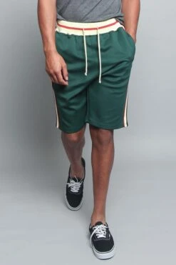 G Striped Track Shorts -Victorious JS26 GRN 5