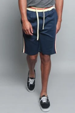 G Striped Track Shorts -Victorious JS26 NVY 5