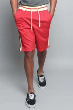 G Striped Track Shorts -Victorious JS26 RED 5