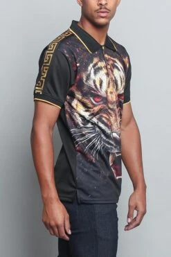 King Sublimation Polo Shirt -Victorious PQ7300 BLK 4