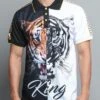 King Contrast Tiger Polo -Victorious PQ7305 BLK 1