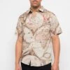 Global Map Button Up -Victorious SS109 TAN 1
