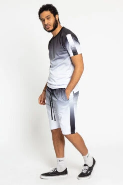 Gradient Ombre T-Shirt And Shorts Set 20 Gradient Ombre T-Shirt And Shorts Set -Victorious ST402 BLK 2
