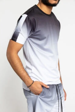 Gradient Ombre T-Shirt And Shorts Set 23 Gradient Ombre T-Shirt And Shorts Set -Victorious ST402 BLK 5