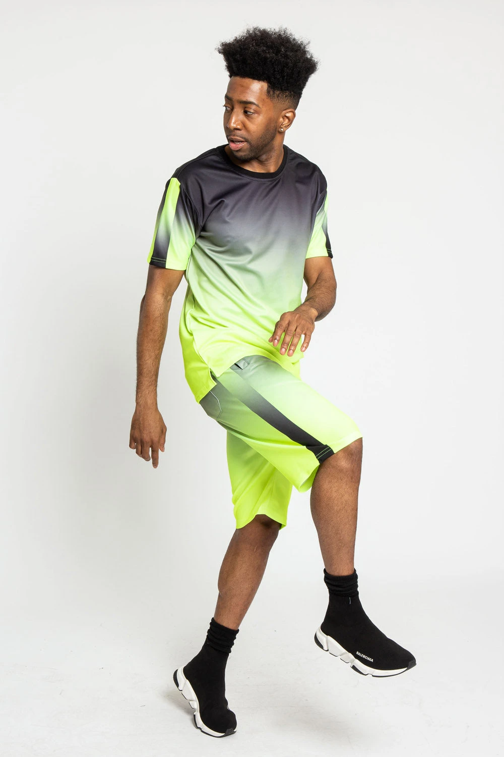 Gradient Ombre T-Shirt And Shorts Set 3 Gradient Ombre T-Shirt And Shorts Set
