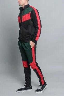 Tri Color Blocked Track Suit 33 Tri Color Blocked Track Suit -Victorious ST553 GRN 2
