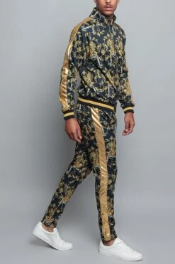 Tiger Print Track Suit Set 22 Tiger Print Track Suit Set -Victorious ST556 BLK 4