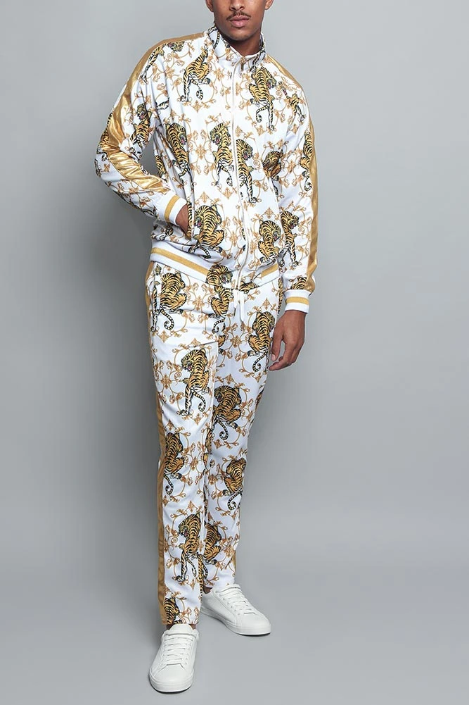 Tiger Print Track Suit Set 3 Tiger Print Track Suit Set