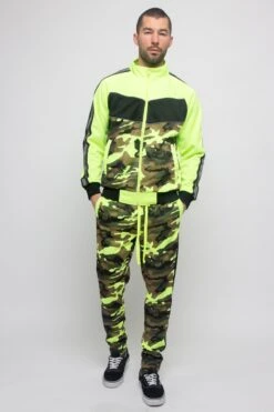 Reflecting Neon Camo Tracksuit